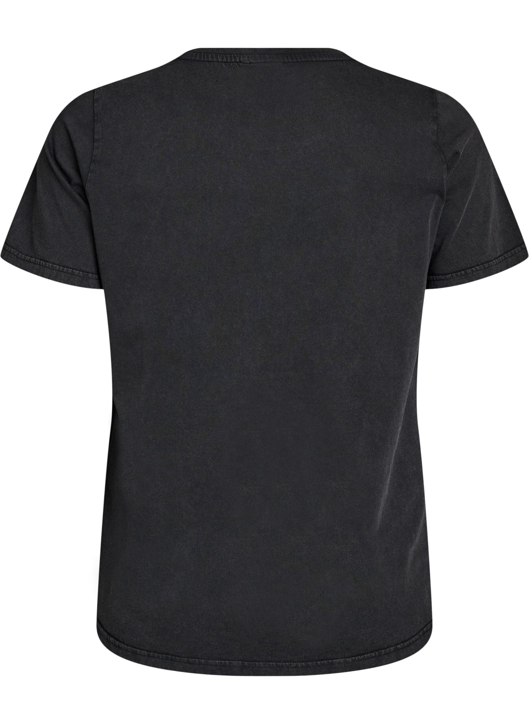 ZizzifashionOrganic cotton T-shirt with rock print, Black, Packshot image number 1
