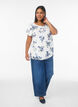T-shirt with floral print, Vanilla, Model image number 1