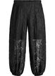 Balloon lace trousers with a high waist, Black, Packshot image number 0