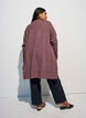 Ribbed Knit Cardigan with Pockets, Red, Model image number 2