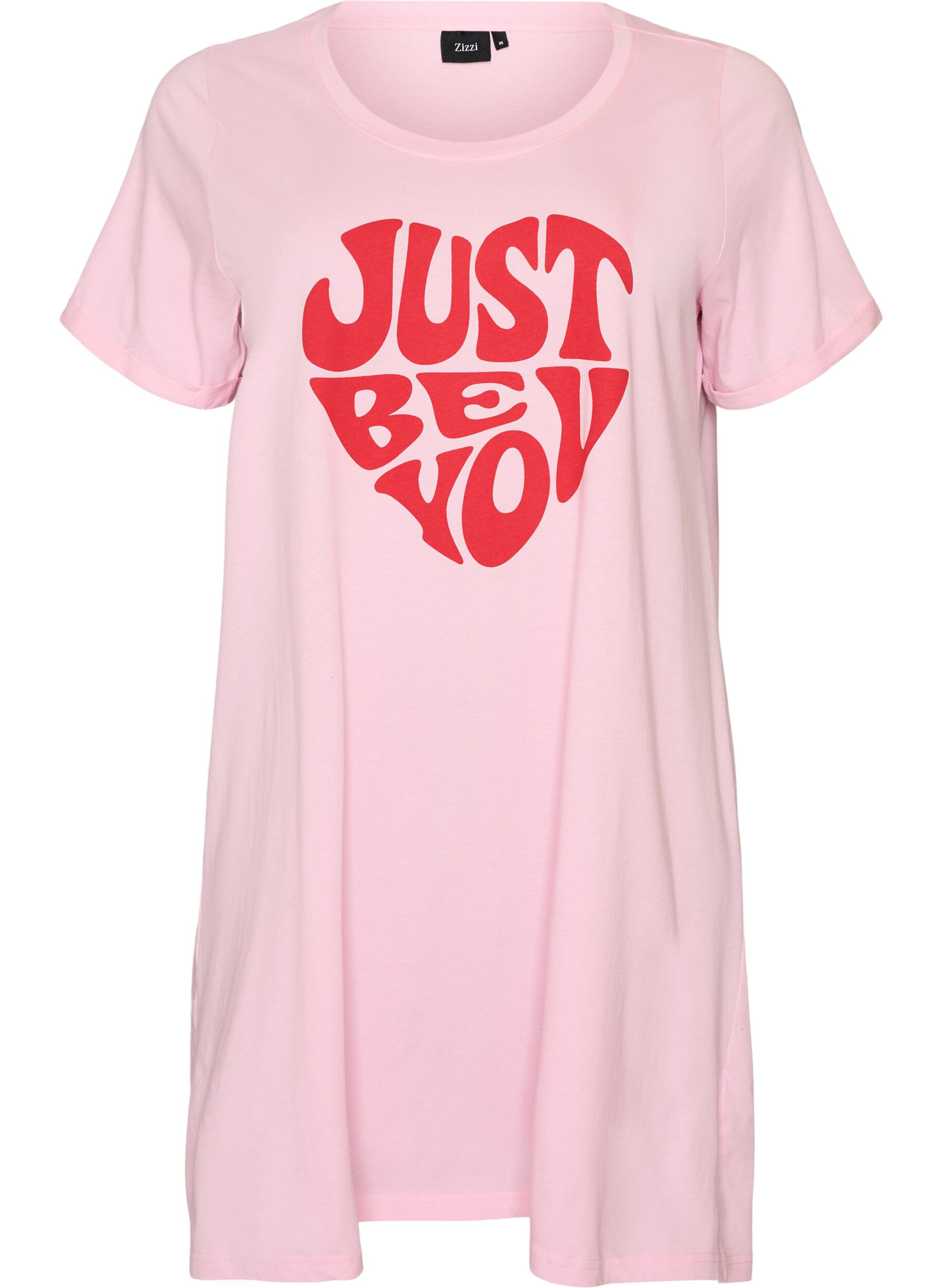 Short-sleeved nightgown in organic cotton