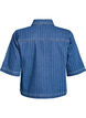 Short striped denim shirt, Blue, Packshot image number 1