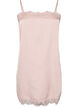 Long satin top with lace edges, 9990, Packshot image number 0