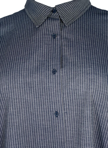 Shirt with tie detail on the sleeve, Navy Stripe, Packshot image number 2