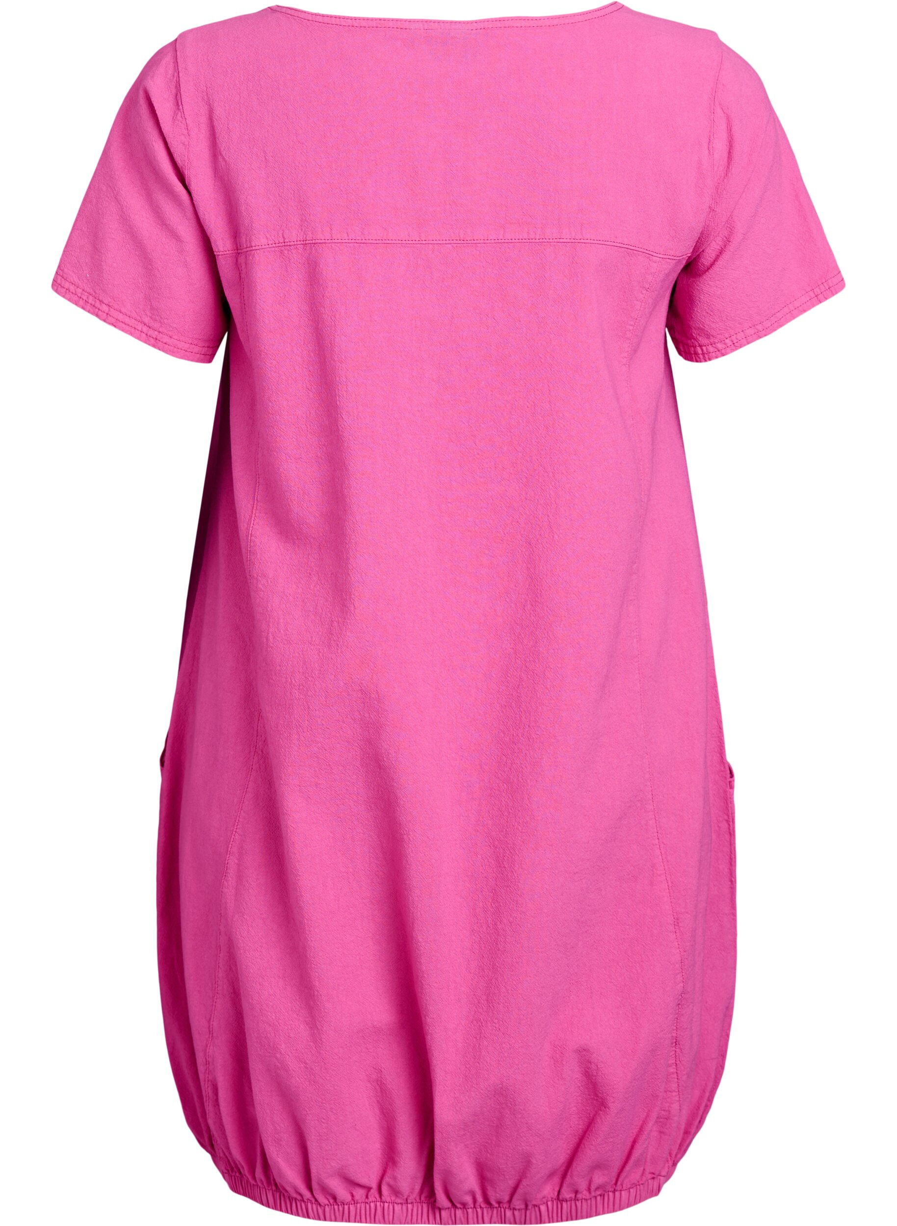 Zizzifashion Short sleeve cotton dress, Rose, Packshot image number 1