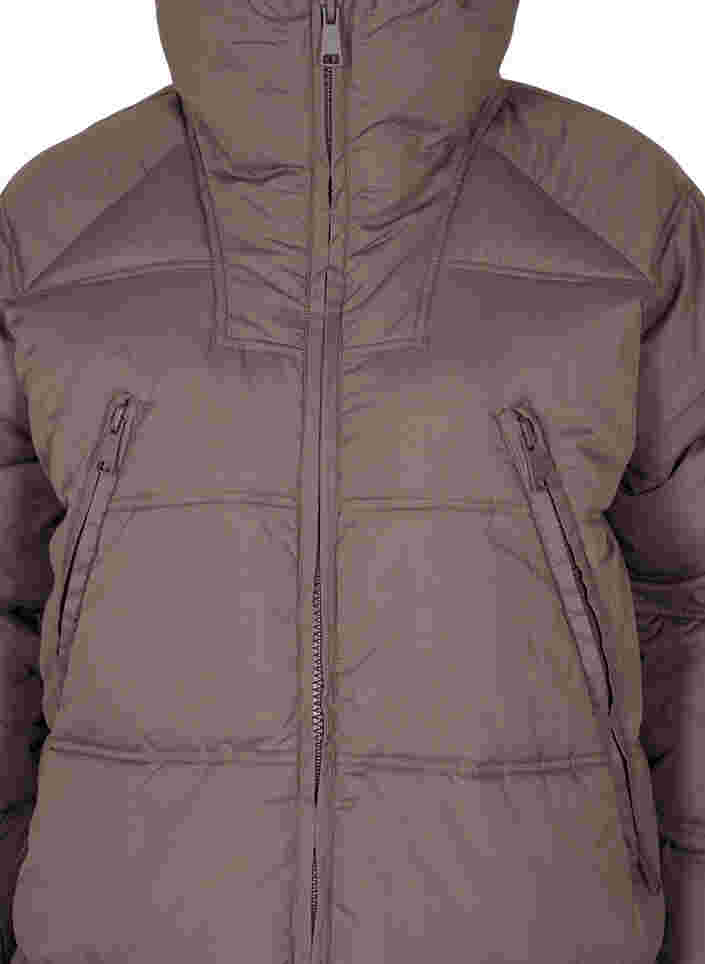 	 Winter jacket with pockets and high collar, Iron, Packshot image number 2