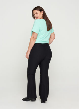 Bootcut trousers, Black, Model image number 1