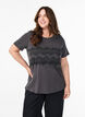 Cotton t-shirt with front print, Dark Grey, Model image number 0