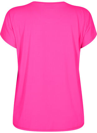 Short-sleeved workout t-shirt, Neon Pink Glo, Packshot image number 1