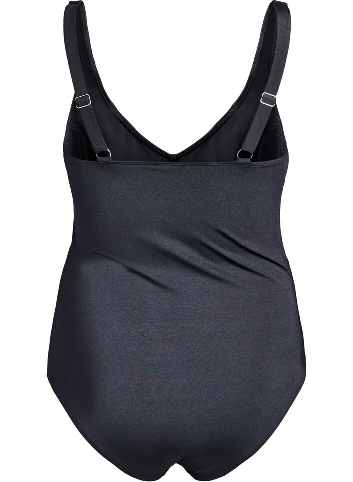 V-neck swimsuit, Black, Packshot image number 1