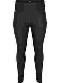 Coated leggings with slit