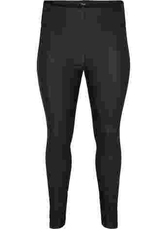 Coated leggings with slit