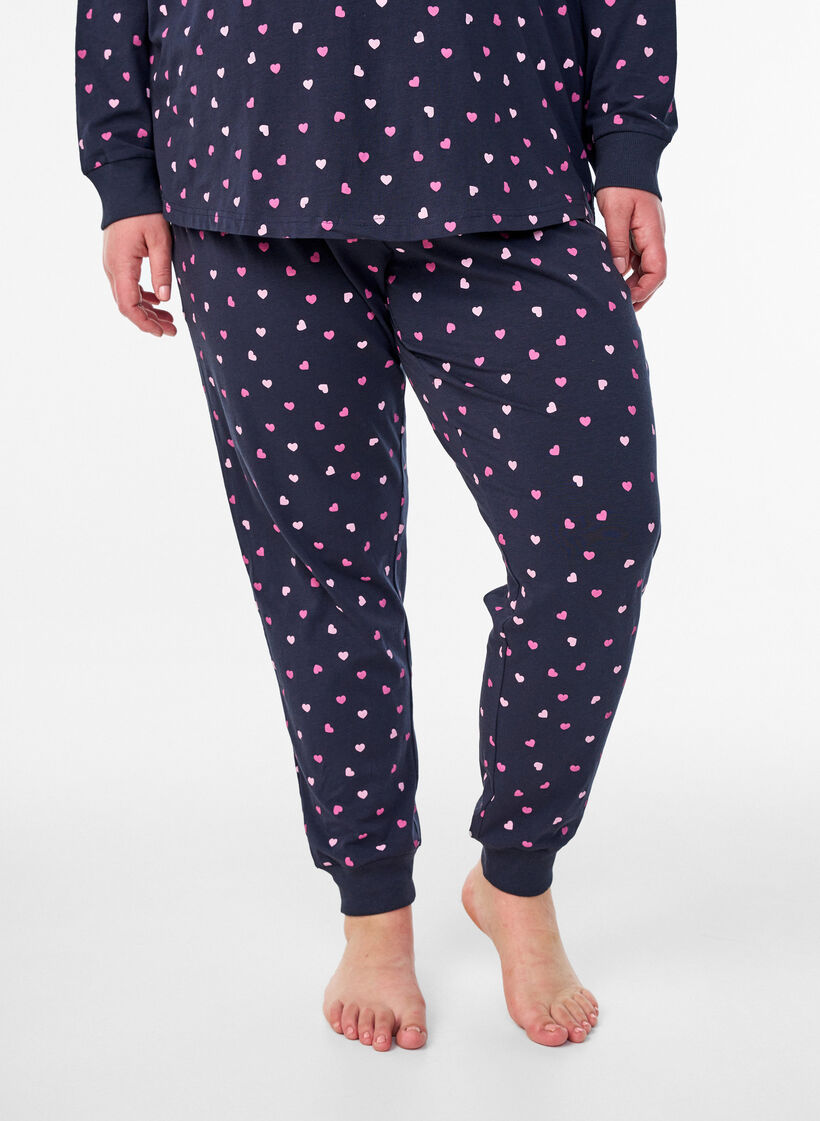 Printed pyjama trousers, Blue, Model image number 2