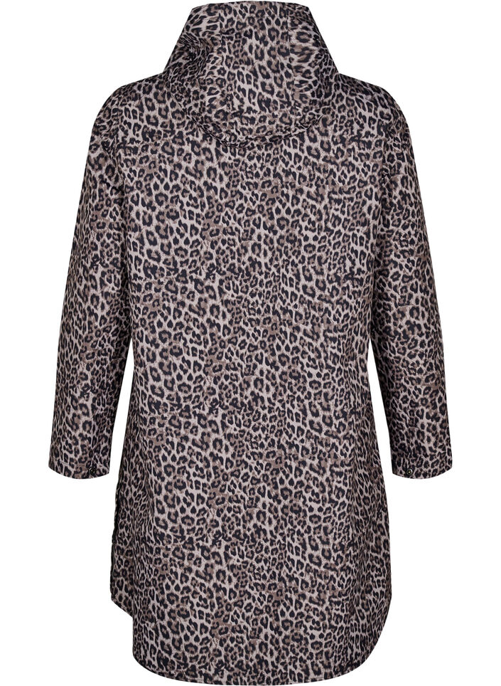 Rain jacket with pockets and a hood, Brown, Packshot image number 1