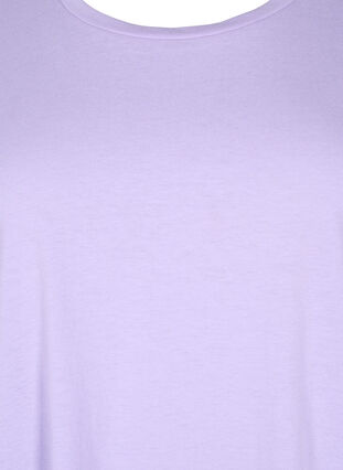 Short sleeved cotton blend t-shirt, Lavender, Packshot image number 2
