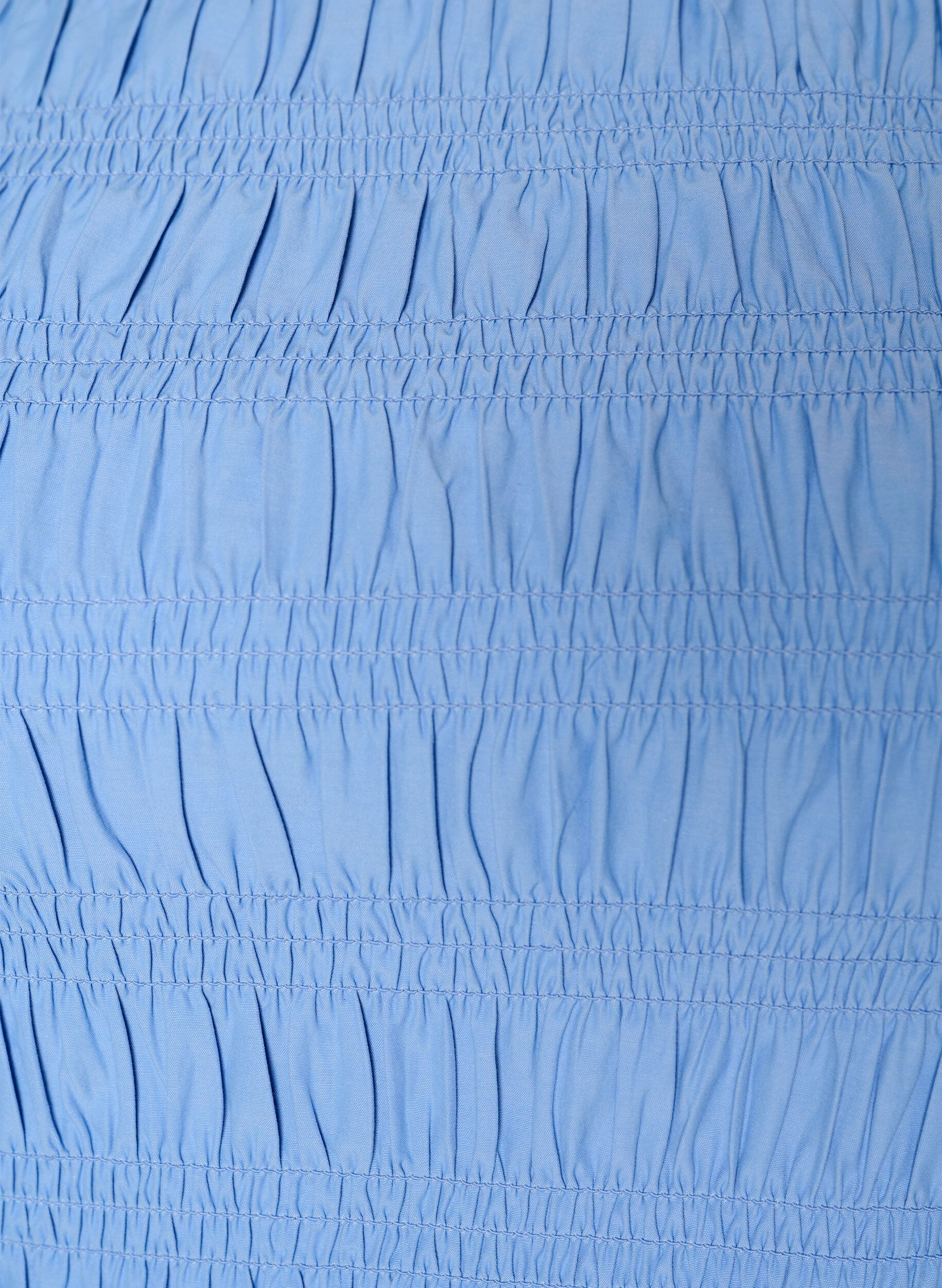 ZizzifashionSmock top with boat neck and peplum hem, Blue, Packshot image number 2