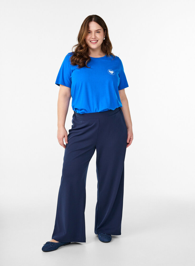 Wide-leg trousers, Blue, Model image number 0