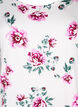 Floral viscose blouse with short sleeves, White Pink AOP, Packshot image number 2