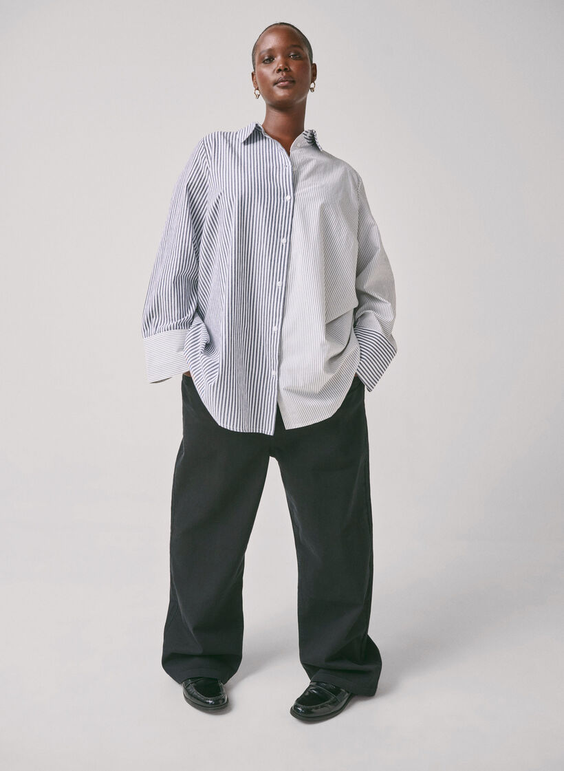 Long-sleeved shirt with stripes, Lava Smoke Stripe, Image image number 1