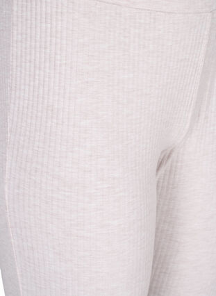 Tight-fitting trousers in rib, Natural Mélange, Packshot image number 2