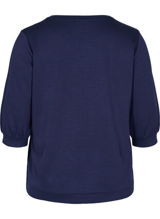 Blouse with 3/4-length sleeves, Navy Blazer, Packshot image number 1