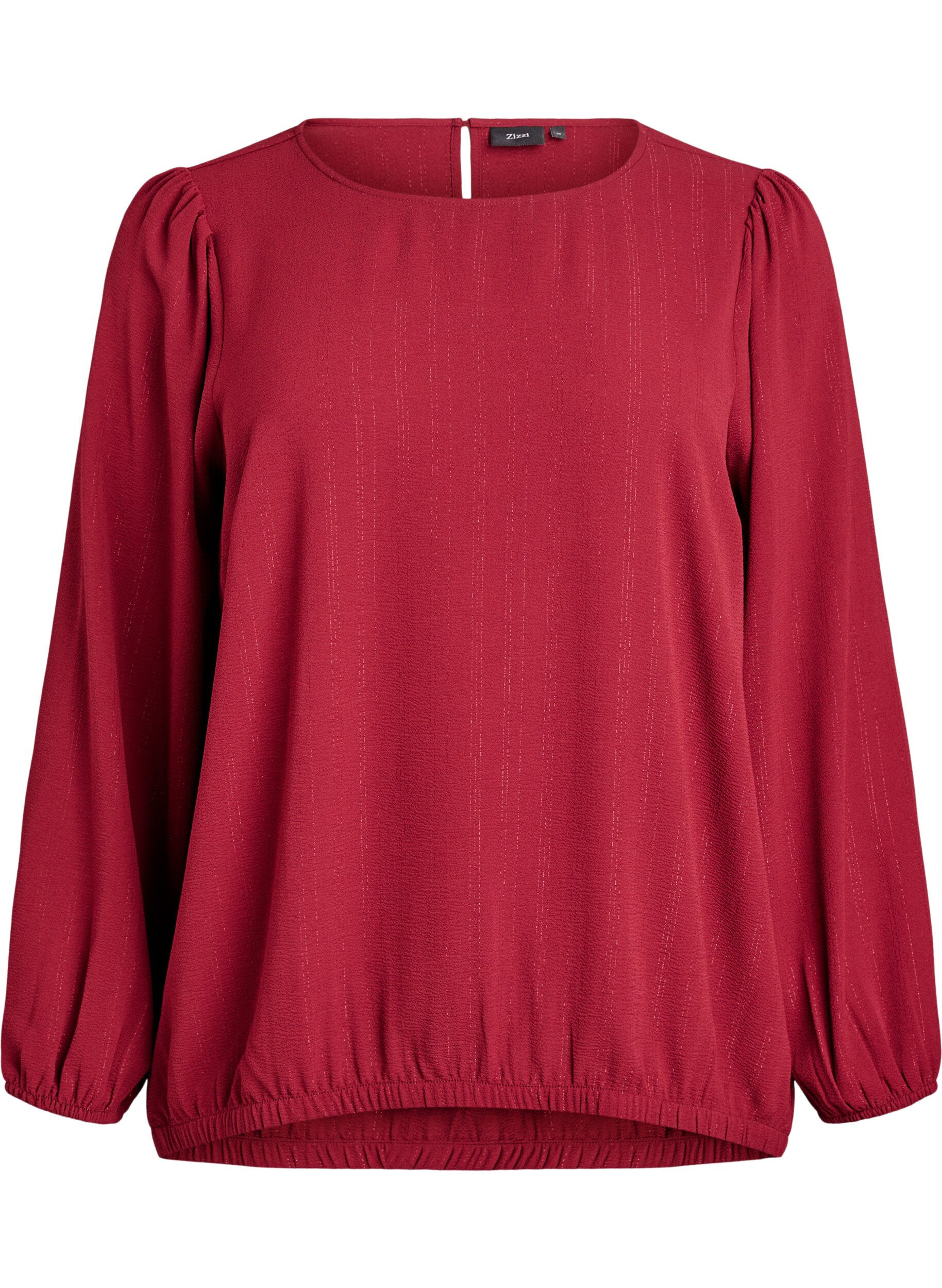ZizzifashionBlouse with glitter, Dark Bordeaux, Packshot image number 0