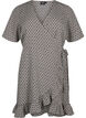 FLASH - Wrap dress with short sleeves, Black White Graphic, Packshot image number 0
