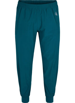 Loose exercise trousers with pockets, Deep Teal, Packshot image number 0