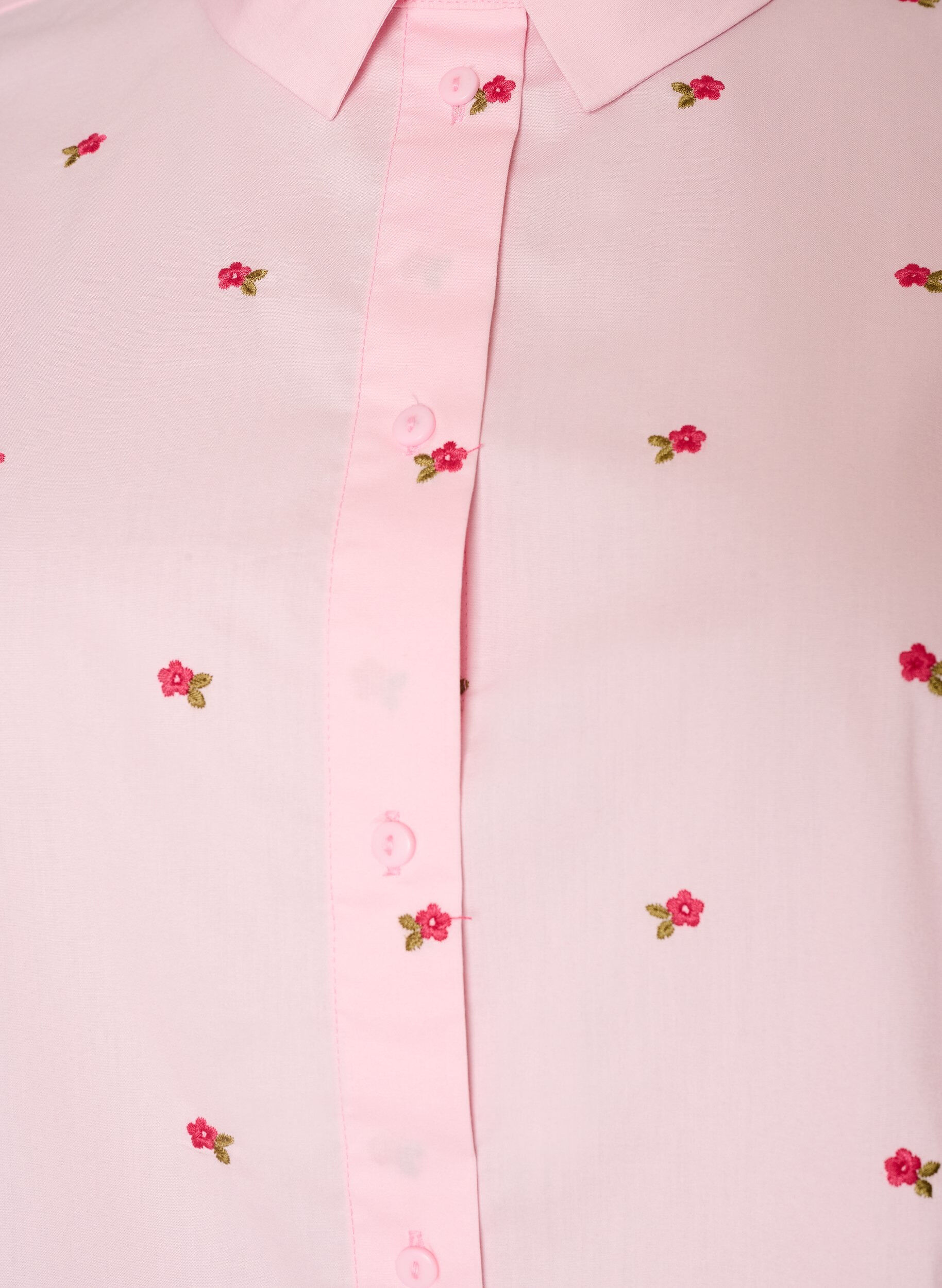 ZizzifashionShirt with embroidered flowers, Pink, Packshot image number 2