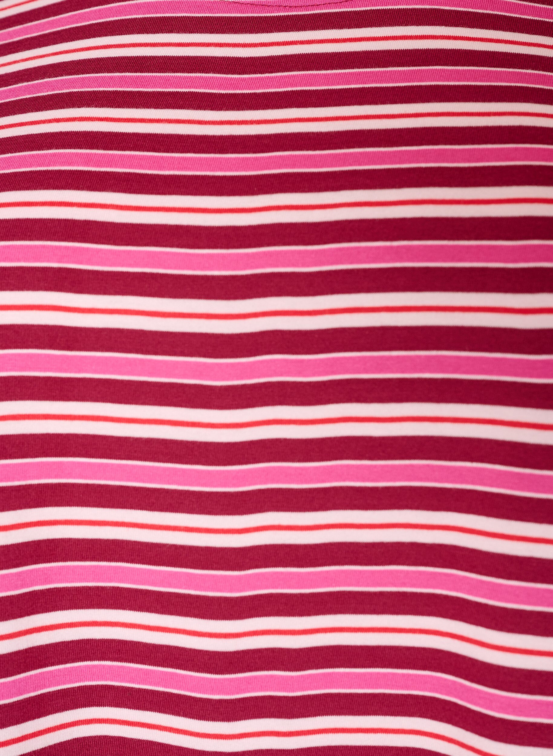 ZizzifashionStriped organic cotton T-shirt, Red, Packshot image number 2