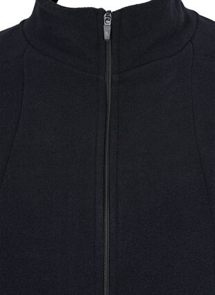 Fleece jacket with pockets and zip, Black, Packshot image number 2