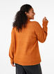 Knitted wool blouse with high neck, Autumnal Mel., Model image number 1