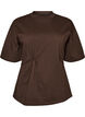 T-shirt with draped detail, Brown, Packshot image number 0