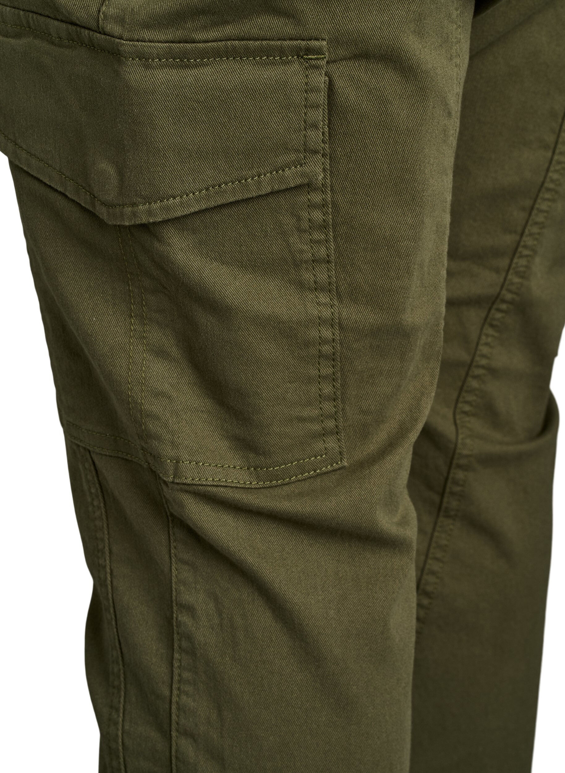 Zizzifashion Slim fit trousers with cargo pockets, Green, Packshot image number 3