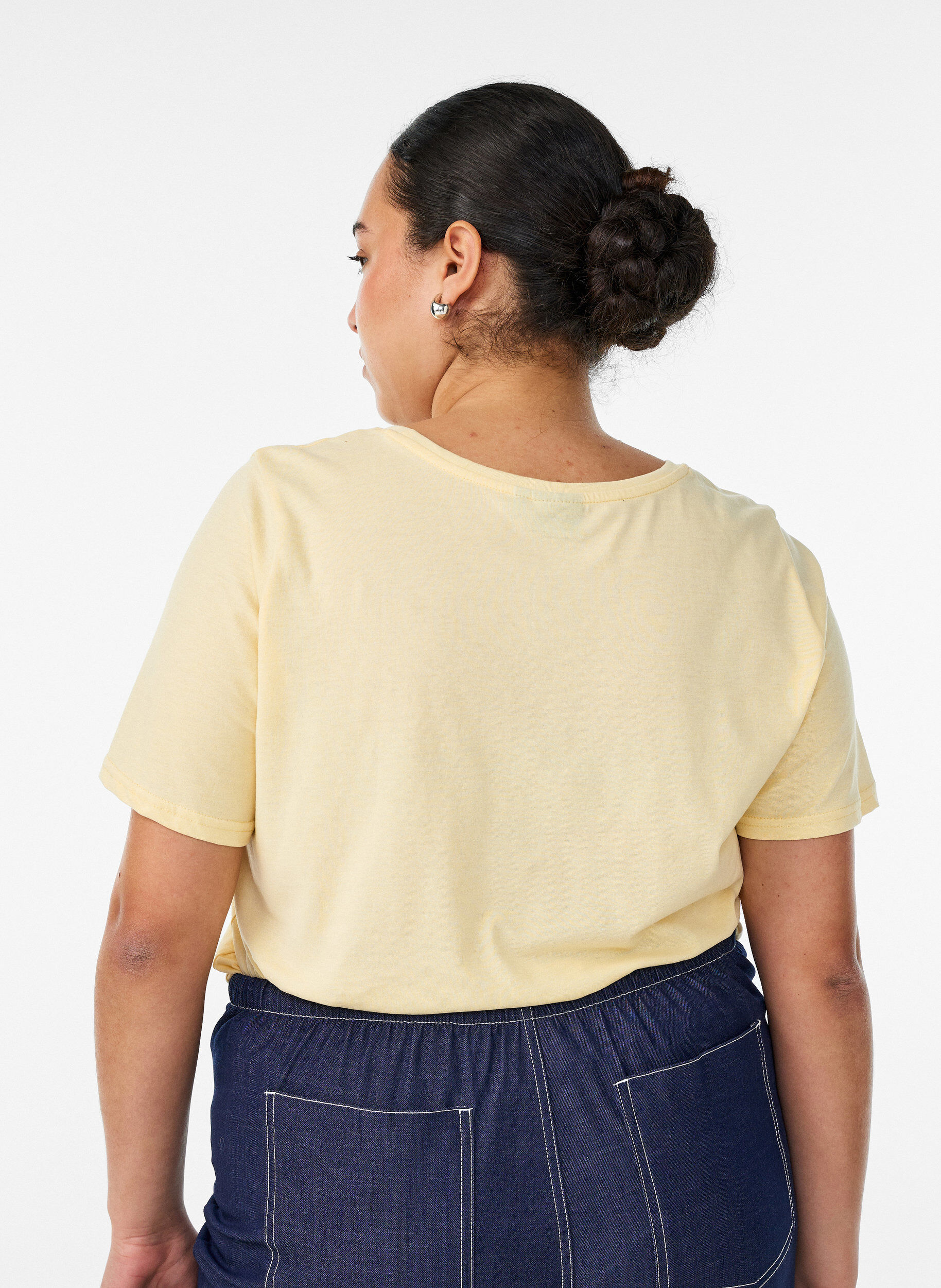 ZizzifashionT-shirt with motif, Yellow, Model image number 2