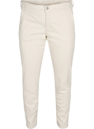 Chinos in cotton with pockets, Sand, Packshot image number 0