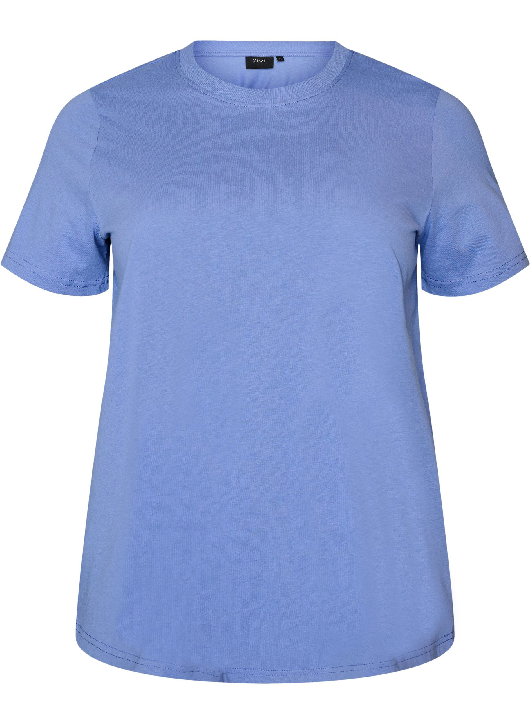 Basic cotton T-shirt with round neck