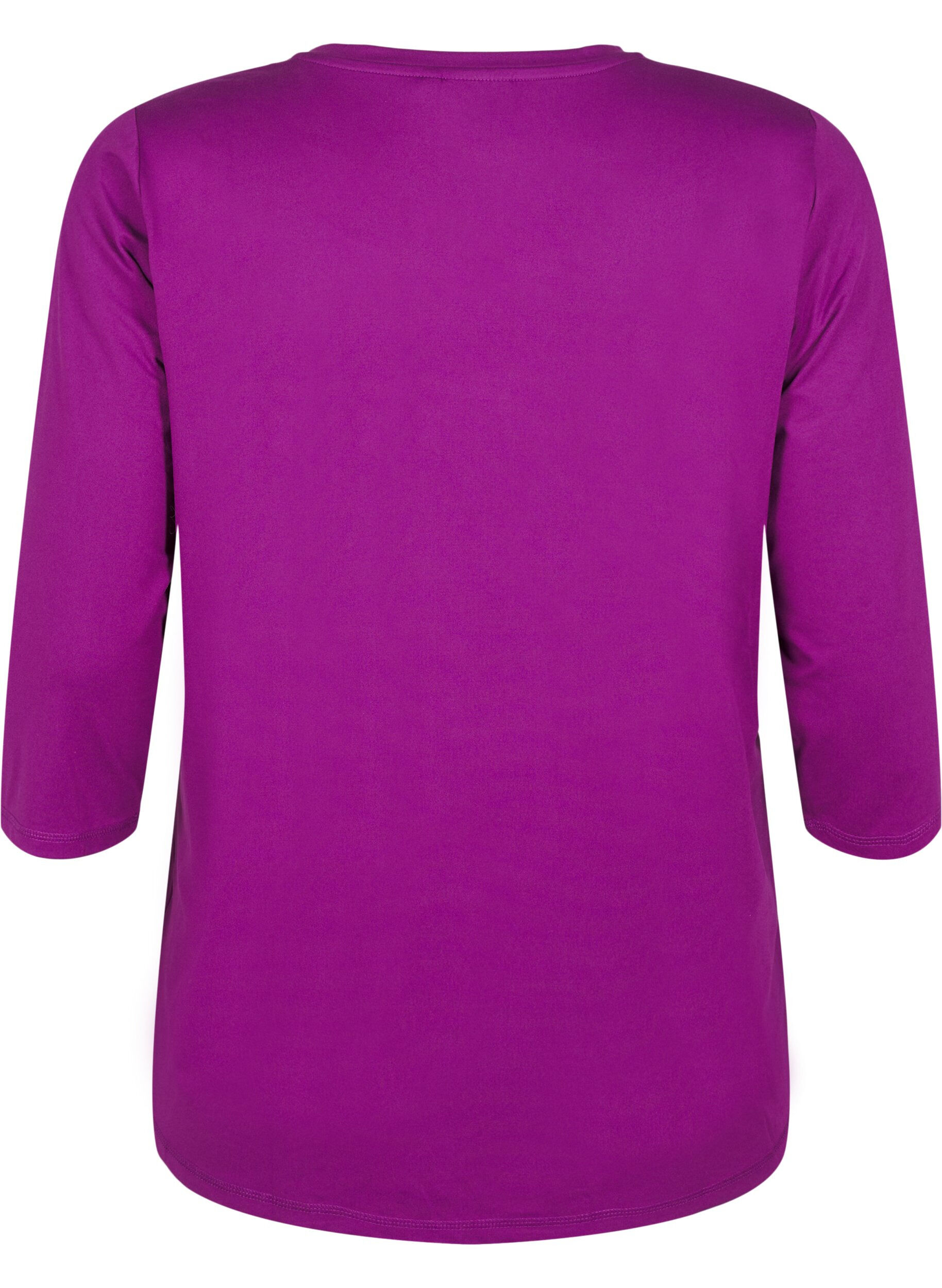 ZizzifashionWorkout top with 3/4 sleeves, Purple, Packshot image number 1