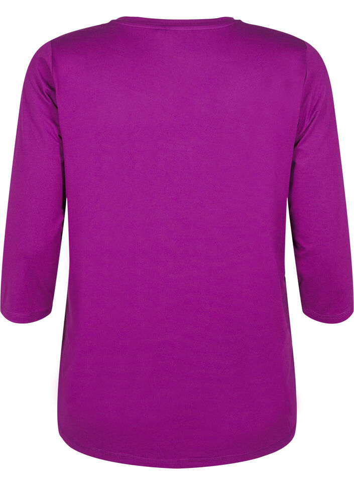 Workout top with 3/4 sleeves, Purple, Packshot image number 1