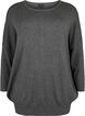 Knitted tunic in viscose blend, Dark Grey Melange, Packshot image number 0