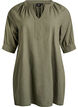 Cotton tunic with a V-neck, Green, Packshot image number 0