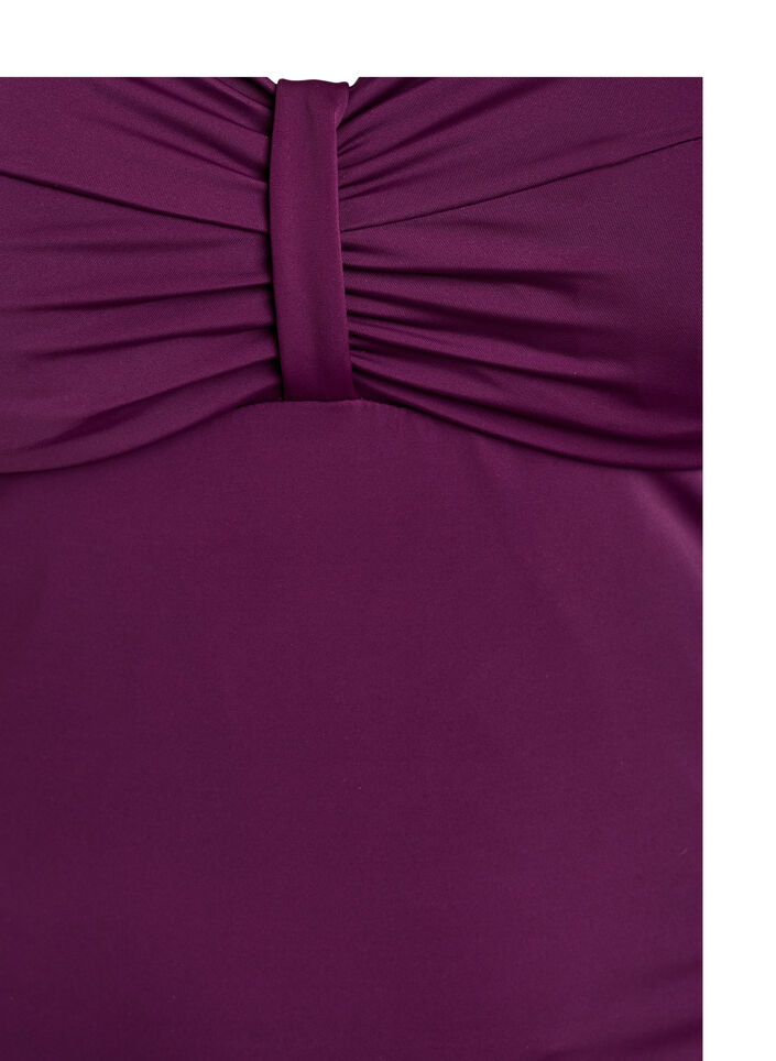 Swimsuit with underwire and draping, Purple, Packshot image number 2