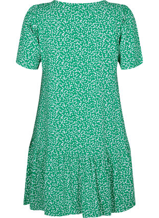 FLASH - Dress in viscose with cutline, Bright Green Wh. AOP, Packshot image number 1