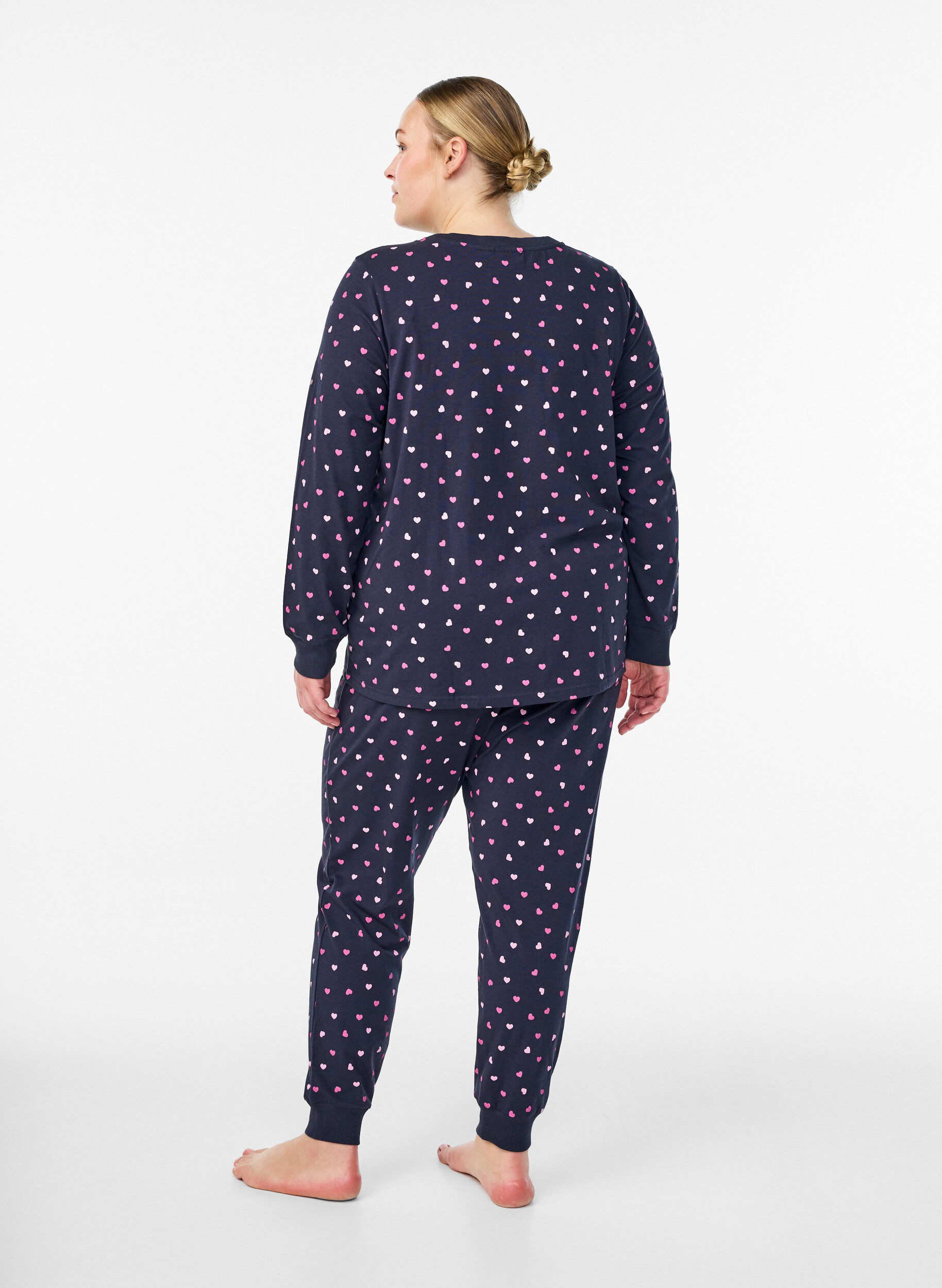 Zizzifashion Printed pyjama trousers, Blue, Model image number 1