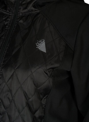 Hooded exercise jacket with pockets, Black, Packshot image number 2