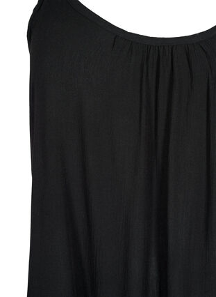 Solid colour strap dress in viscose, Black, Packshot image number 2
