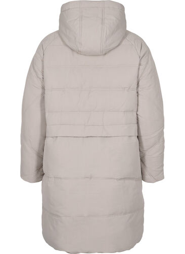 Winter jacket with hood and pockets, Moon Rock, Packshot image number 1