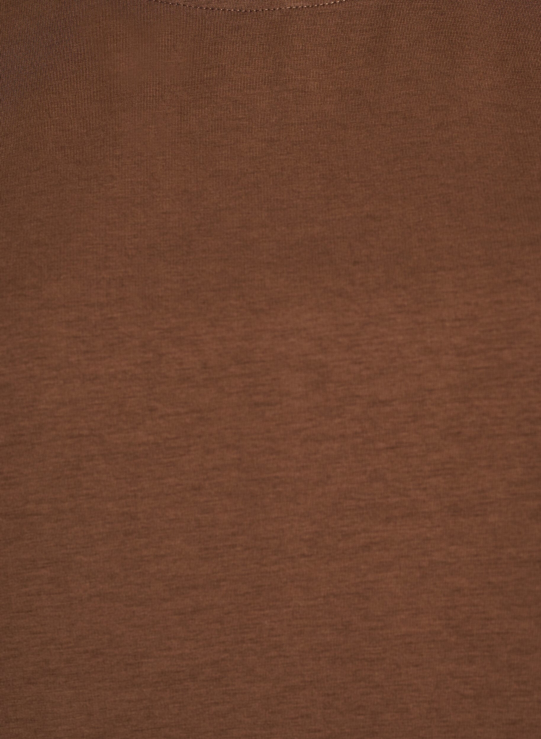 ZizzifashionPeplum blouse with elbow-length sleeves, Brown, Packshot image number 2