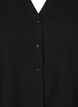 Viscose shirt blouse with 3/4 sleeves, Black, Packshot image number 2