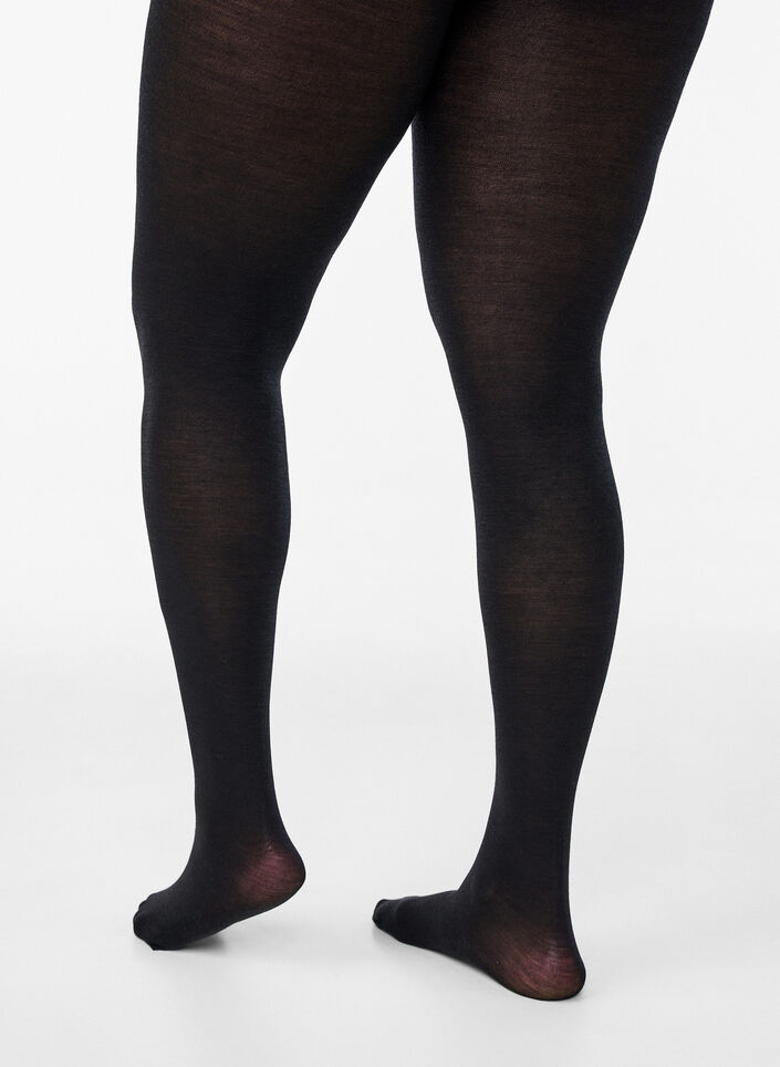 Woollen tights, Black, Packshot